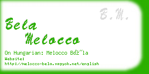 bela melocco business card